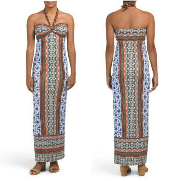 *SOLD* HALE BOB // boho tribal halter maxi - Picture 6 of 10